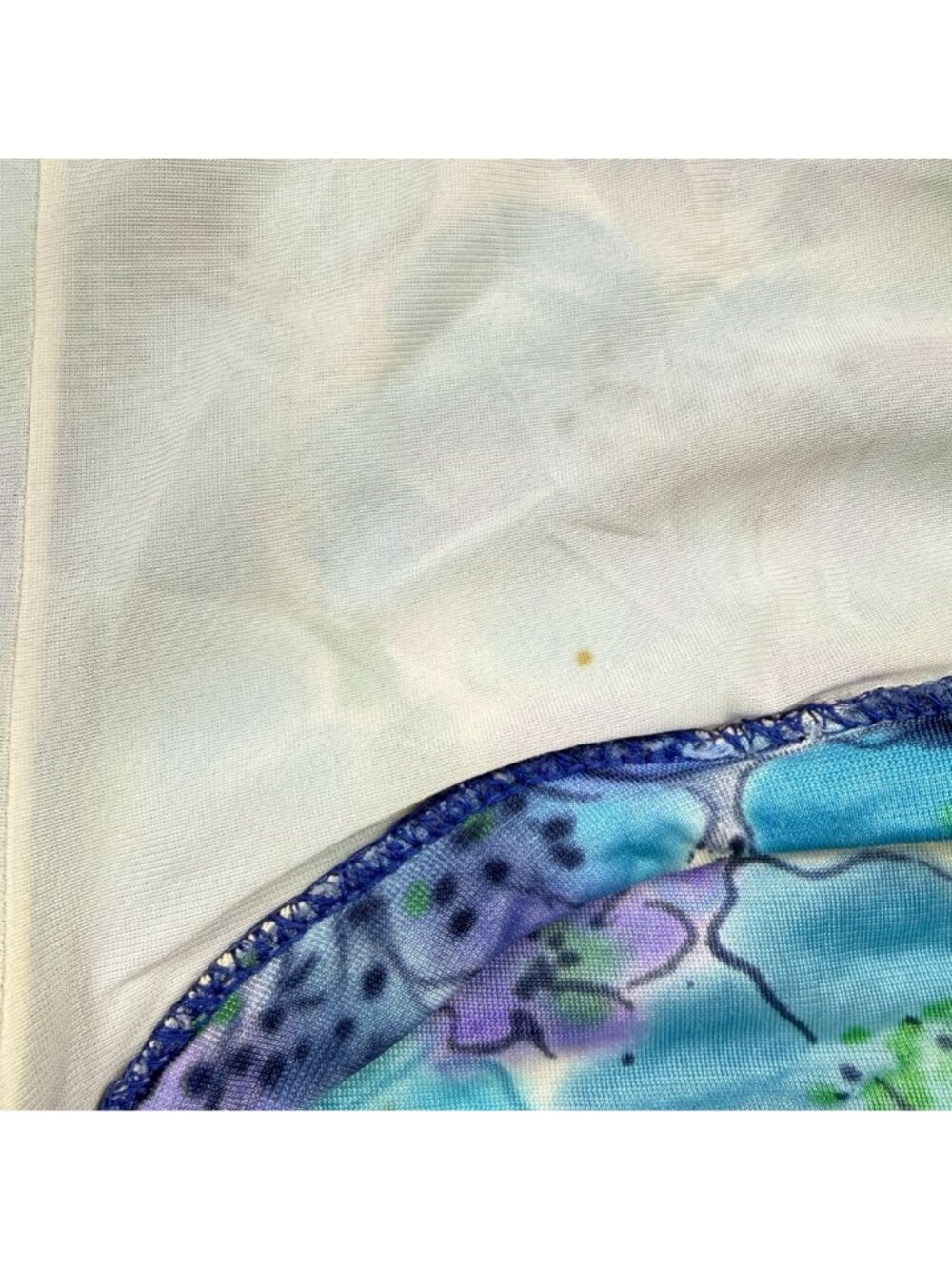 Vintage Sirena Blue Purple Floral 2pc Bathing Suit Size 10 Needs Repairing As-Is - Picture 8 of 13